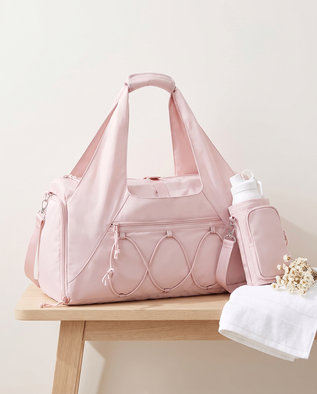 WELLURIA weekender fitness bag in blush