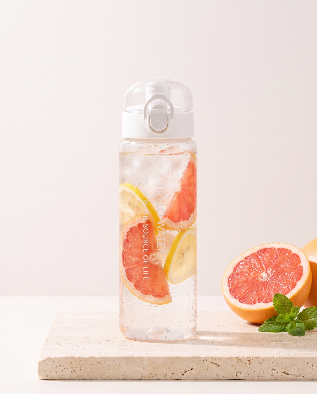 WELLURIA everyday sports bottle with grapefruit water